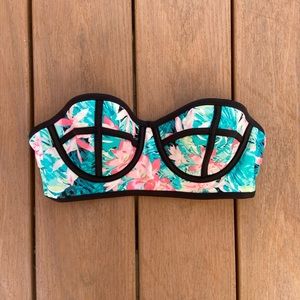Tropical Bandeau Bikini Top